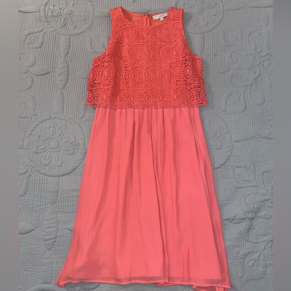 LOFT Pink Sleeveless Dress